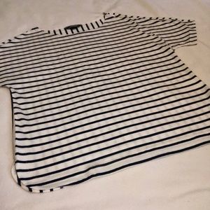 New Lands’End stripped dark Navy Blue top!